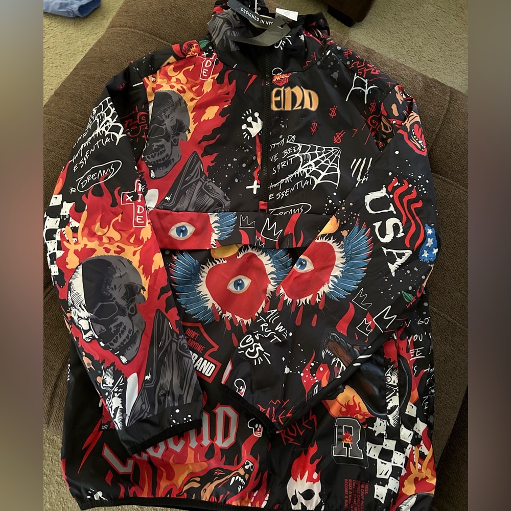 Reason Brand, Medium, Multi Color Lightweight Hoodie